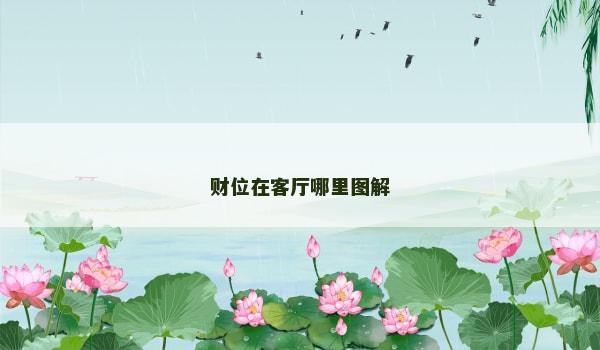 財位在客廳哪里圖解