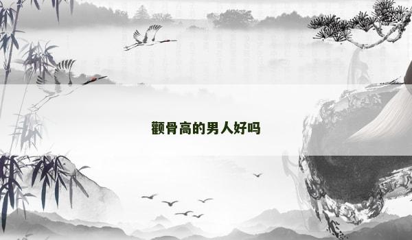 顴骨高的男人好嗎