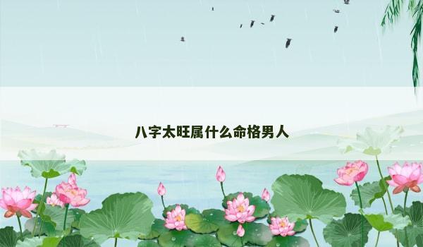 八字太旺屬什么命格男人